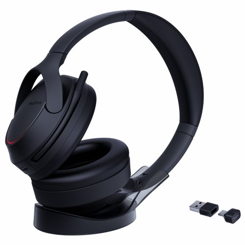 Slušalke Yealink BH78 binauralne, Bluetooth 5.3, aktivno odpravljanje šuma, do 38 h pogovora, stojalo USB-C/A