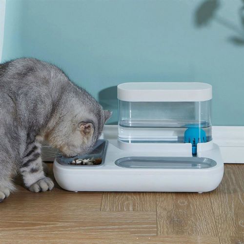Automatic water dispenser with feeding bowl for domestic animals Yummie - 1500 ml