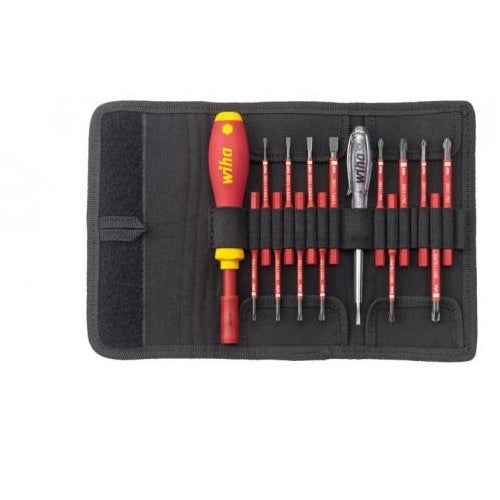 Wiha starter set with bit holder Electric Vario (red/yellow, 17-piece, with slimBits)
