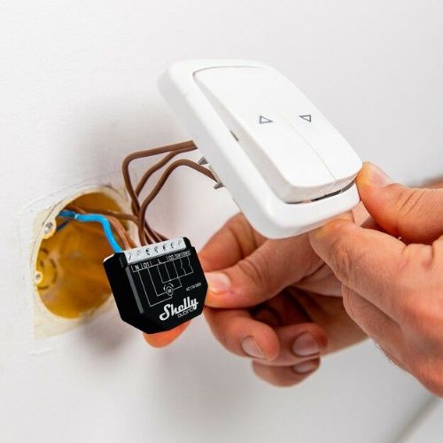 Zaklopno stikalo Shelly Qubino Wave  (črno/belo, 2 kanala)