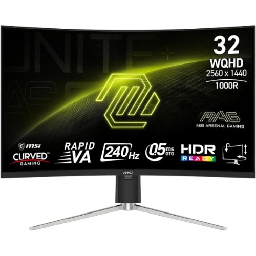 Monitor MSI MAG 325CQRXF E2 80,0 cm (31.5") / WQHD / 240Hz / 0.5ms (GtG) / gebogen / schwarz