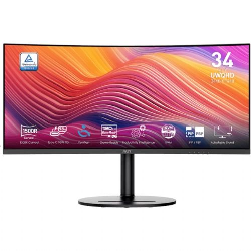 MSI Modern MD342CQP 86,36 cm (34") Monitor / UWQHD / VA / 120Hz / 1ms (MPRT) / gebogen / schwarz / 3440x1440