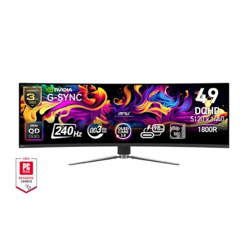 Monitor MSI MPG 491CQPX QD-OLED 124.5 cm (49") DQHD 240Hz 0.03 ms curved black