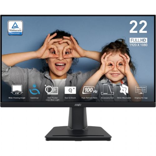 Monitor MSI PRO MP225V 54,6 cm (21.5") / FHD / VA / 100Hz / 1ms (MPRT) / črn