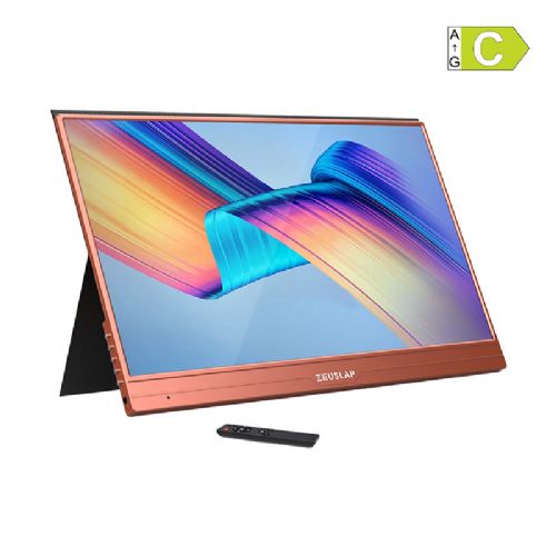 Zeuslap AT156 15.6" IPS Full HD Monitor, Touchscreen, USB-C/HDMI, HDR, Slim Portable Design