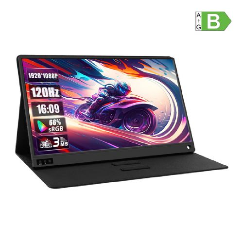 Zeuslap P15A 15.6" IPS Monitor, Full HD, 120 Hz, USB-C/HDMI, lightweight and portable