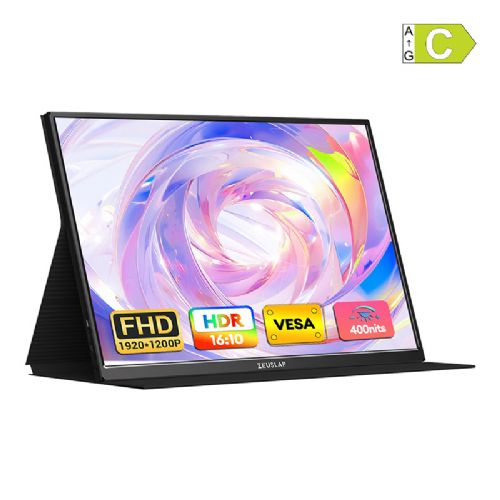 Zeuslap P16 16" WUXGA IPS monitor, portable, 400 nits, 2× USB-C/HDMI