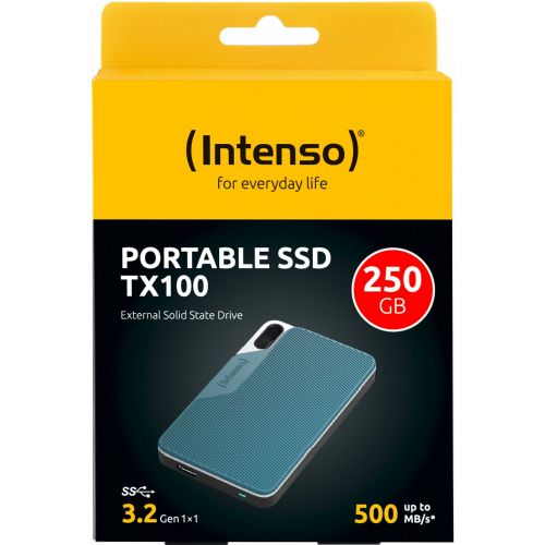 Zunanji SSD Intenso TX100 250 GB, USB-A 3.2, svetlo modra