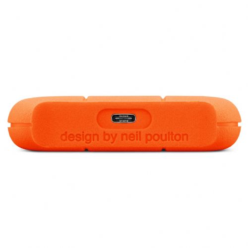 Zunanji trdi disk LaCie Rugged Mini 5 TB (srebrn/oranžen, Micro-USB-B 3.2 Gen 1 (5 Gbit/s))