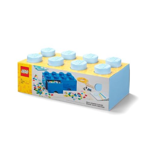 Lego®: Škatla za shranjevanje z gradnikom 8 - Svetlo modra (40061736)